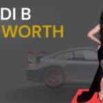 Cardi B net worth in 2026 featuring the Grammy-winning rapper with luxury homes, cars, and wealth-themed graphics.