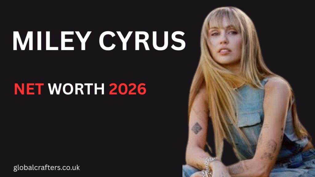 Miley Cyrus portrait representing her estimated $160 million net worth in 2026
