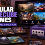 Popular GameCube games featured on a modern retro gaming setup