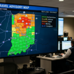 indiana travel advisory map
